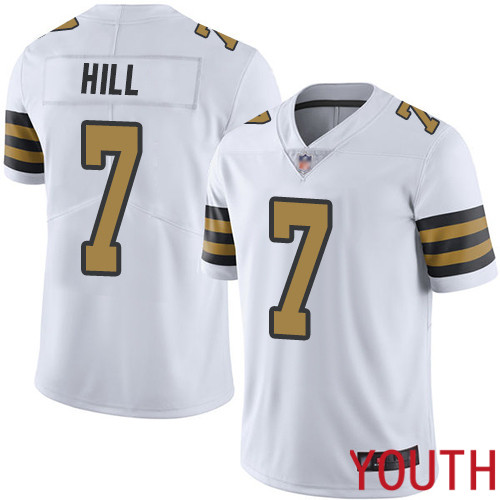 New Orleans Saints Limited White Youth Taysom Hill Jersey NFL Football #7 Rush Vapor Untouchable Jersey->women nfl jersey->Women Jersey